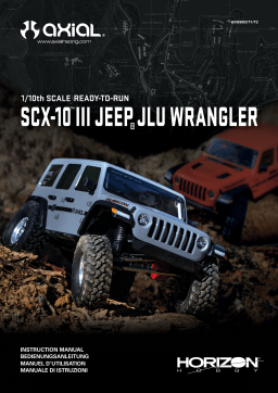 Axial AXI03003T1 1/10 SCX10 III Jeep JLU Wrangler Owner's Manual