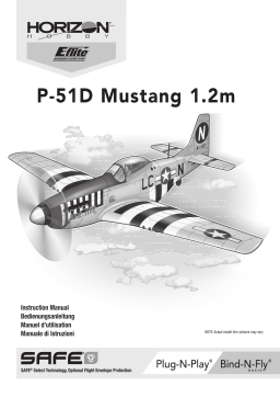 E-flite EFL89500 P-51D Mustang 1.2m BNF Basic Owner's Manual