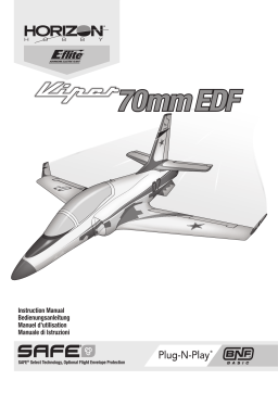 E-flite EFL7775 Viper 70mm EDF Jet PNP, 1100mm Owner's Manual