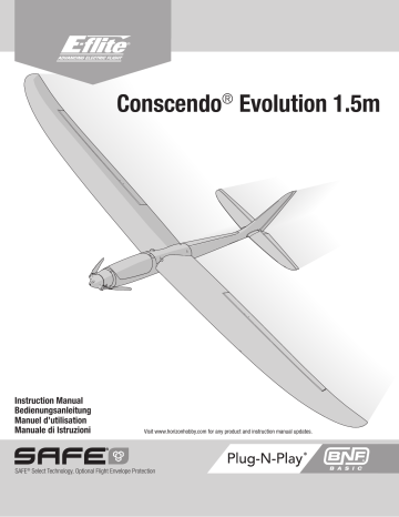 EFL01650 | Owner's manual | E-flite EFL01675 Conscendo Evolution 1.5m PNP Manuel du propriétaire | Fixfr