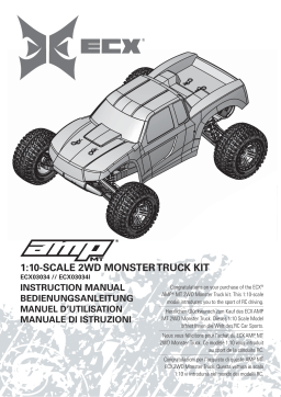 ECX ECX03034 1/10 AMP MT 2WD Monster Truck Brushed BTD Kit Owner's Manual