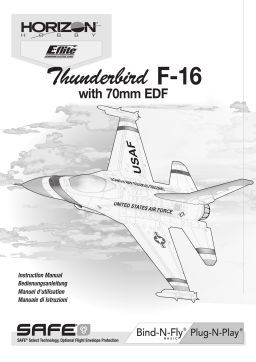 E-flite EFL78500 F-16 Thunderbirds 70mm EDF BNF Basic Owner's Manual