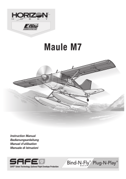 E-flite EFL5375 Maule M-7 1.5m PNP, includes Floats Owner's Manual