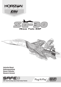 E-flite EFL01050 SU-30 Twin 70mm EDF BNF Basic Owner's Manual