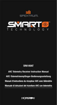 Spektrum SPMSR6100AT SR6100AT DSMR 6-Channel AVC Telemetry Surface Receiver Owner's Manual
