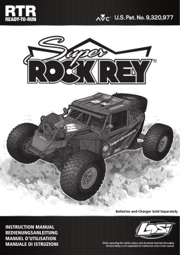 Losi LOS05016T1 1/6 Super Rock Rey 4WD Brushless Rock Racer RTR Owner's Manual