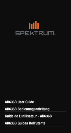 Manuel du propriétaire | Spektrum SPMAR636B AR636B DSMX 6-Channel AS3X Sport Receiver Owner's Manual | Fixfr