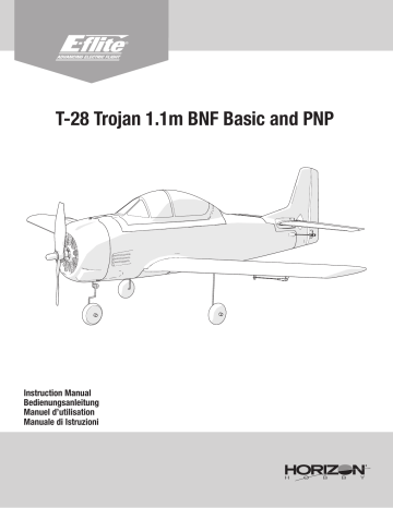 EFL08250 | Manuel du propriétaire | E-flite EFL08275 T-28 Trojan 1.1m PNP Owner's Manual | Fixfr