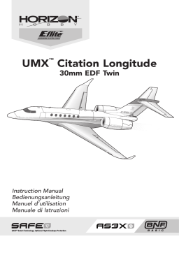 E-flite EFLU6350 UMX Citation Longitude Twin 30mm EDF BNF Basic Owner's Manual