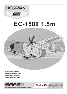 E-flite EFL5750 EC-1500 Twin 1.5m BNF Basic Owner's Manual