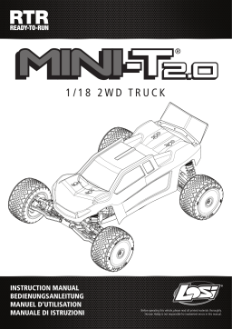 Losi LOS01015T1 1/18 Mini-T 2.0 2WD Stadium Truck Brushed RTR, Red/White Owner's Manual
