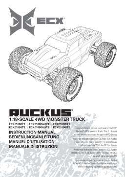 ECX ECX01000 1/18 Ruckus 4WD Monster Truck RTR Owner's Manual