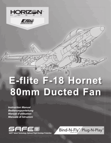 Manuel du propriétaire | E-flite EFL3975 F-18 Hornet 80mm EDF PNP, 980mm Owner's Manual | Fixfr