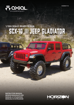 Axial AXI03006T1 1/10 SCX10 III Jeep JT Gladiator Rock Crawler Owner's Manual