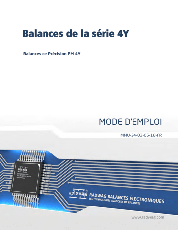Manuel utilisateur | Radwag PM 60.1.4Y Precision Balance User Manual | Fixfr