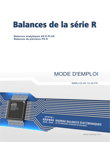 AS 60/220.R2 | Manuel utilisateur | Radwag PS 10100.R2.M Precision Balance User Manual | Fixfr