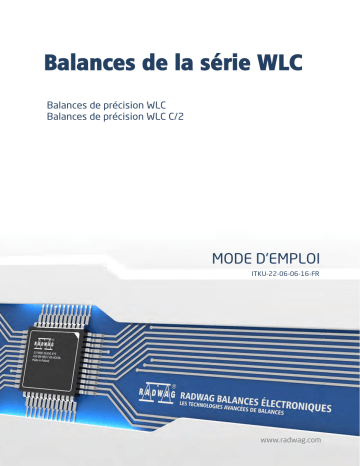 Manuel utilisateur | Radwag WLC 12/F1/K Precision Balance User Manual | Fixfr