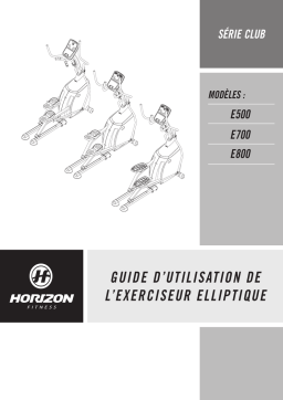 Horizon Fitness E500 Traditional Elliptical 2008 Guide