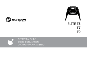 Elite T7 | User guide | Horizon Fitness Elite T9 Folding Treadmill 2017 Manuel utilisateur | Fixfr