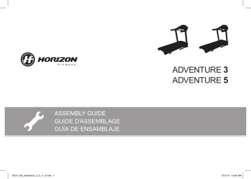 Adventure 5 | User manual | Horizon Fitness Adventure 3 Folding Treadmill 2014 Manuel utilisateur | Fixfr