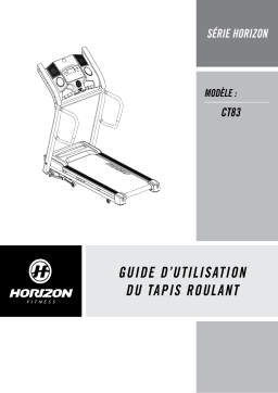 Horizon Fitness CT83 Folding Treadmill 2008 Manuel utilisateur