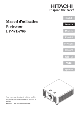 Hitachi LPWU6700 Projector Guide