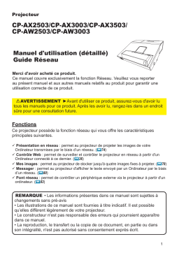 Hitachi CPAW3003 Projector Network Guide