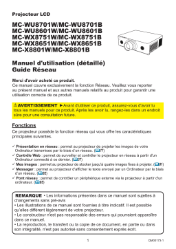 Maxell MCX8801W Projector Network Guide