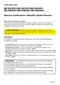 Maxell MCEX3051 Projector Network Guide