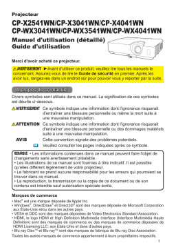 Hitachi CPWX3041WN Projector Guide