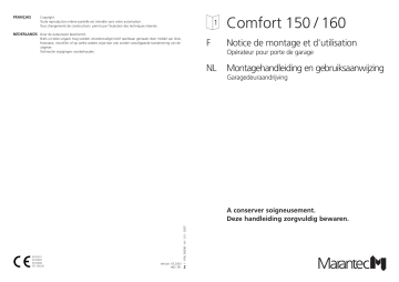 Comfort 160 AC | Owner's manual | Marantec Comfort 150 AC Manuel du propriétaire | Fixfr
