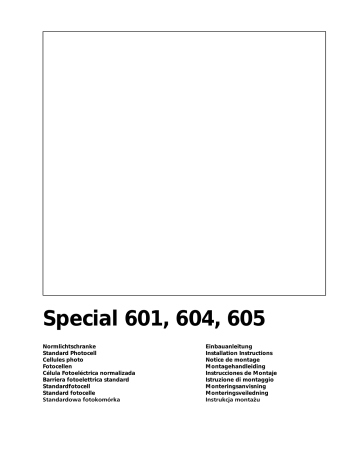 Special 604 | Special 601 | Owner's manual | Marantec Special 605 Manuel du propriétaire | Fixfr