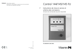 Marantec Control 145 FU Owner's Manual