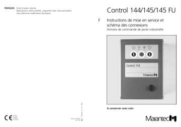 Control 144 | Manuel du propriétaire | Marantec Control 145 FU Owner's Manual | Fixfr