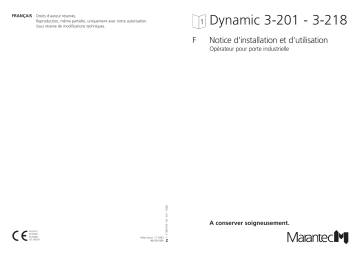 Manuel du propriétaire | Marantec Dynamic 3 201 - 218 Owner's Manual | Fixfr