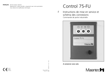 Manuel du propriétaire | Marantec Control 75 FU Owner's Manual | Fixfr
