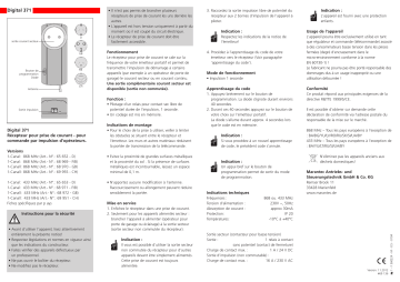 Owner's manual | Marantec Digital 371 Manuel du propriétaire | Fixfr