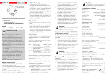 Digital 361 easywave | Owner's manual | Marantec Digital 361 Manuel du propriétaire | Fixfr