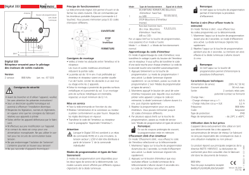 Owner's manual | Marantec Digital 333 easywave Manuel du propriétaire | Fixfr
