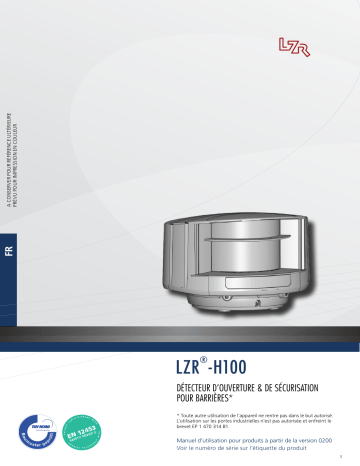 Manuel du propriétaire | Marantec LZR-H100 Owner's Manual | Fixfr