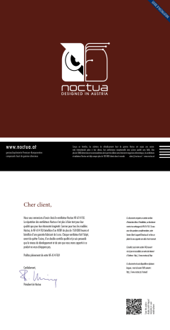 Installation manuel | Noctua NF-A14 FLX Fan Installation Manual | Fixfr