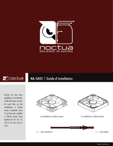 Installation manuel | Noctua NA-SAV3 Accessory Installation Manual | Fixfr