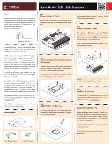 Installation manuel | Noctua NM-AM4-L9aL9i mounting-kit Accessory Installation Manual | Fixfr