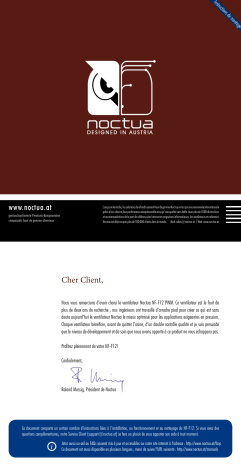 Installation manuel | Noctua NF-F12 PWM Fan Installation Manual | Fixfr