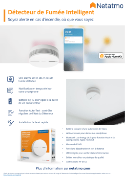 Netatmo Détecteur de Fumée Connecté Détecteur de fumée Product fiche