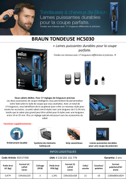 Braun HC5030 - 17 longueurs Tondeuse cheveux Product fiche