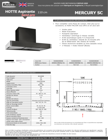 Product information | Falcon MHDSC1082MB/-EU Hotte grande largeur Product fiche | Fixfr