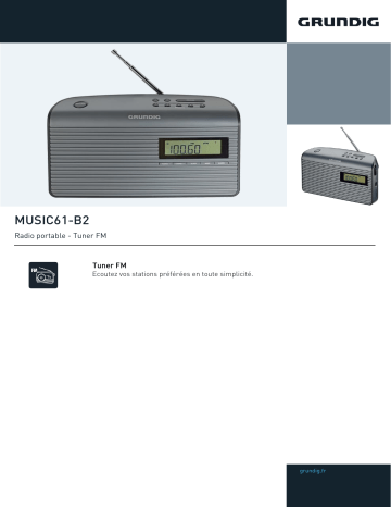 Product information | Grundig Music 61B2 Radio analogique Product fiche | Fixfr
