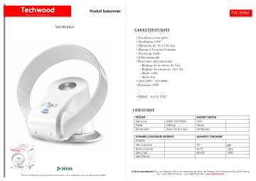 Product information | Techwood TVE-350M Ventilateur Product fiche | Fixfr