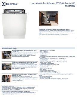 Electrolux EEC87300L ComfortLift Lave vaisselle tout intégrable Product fiche